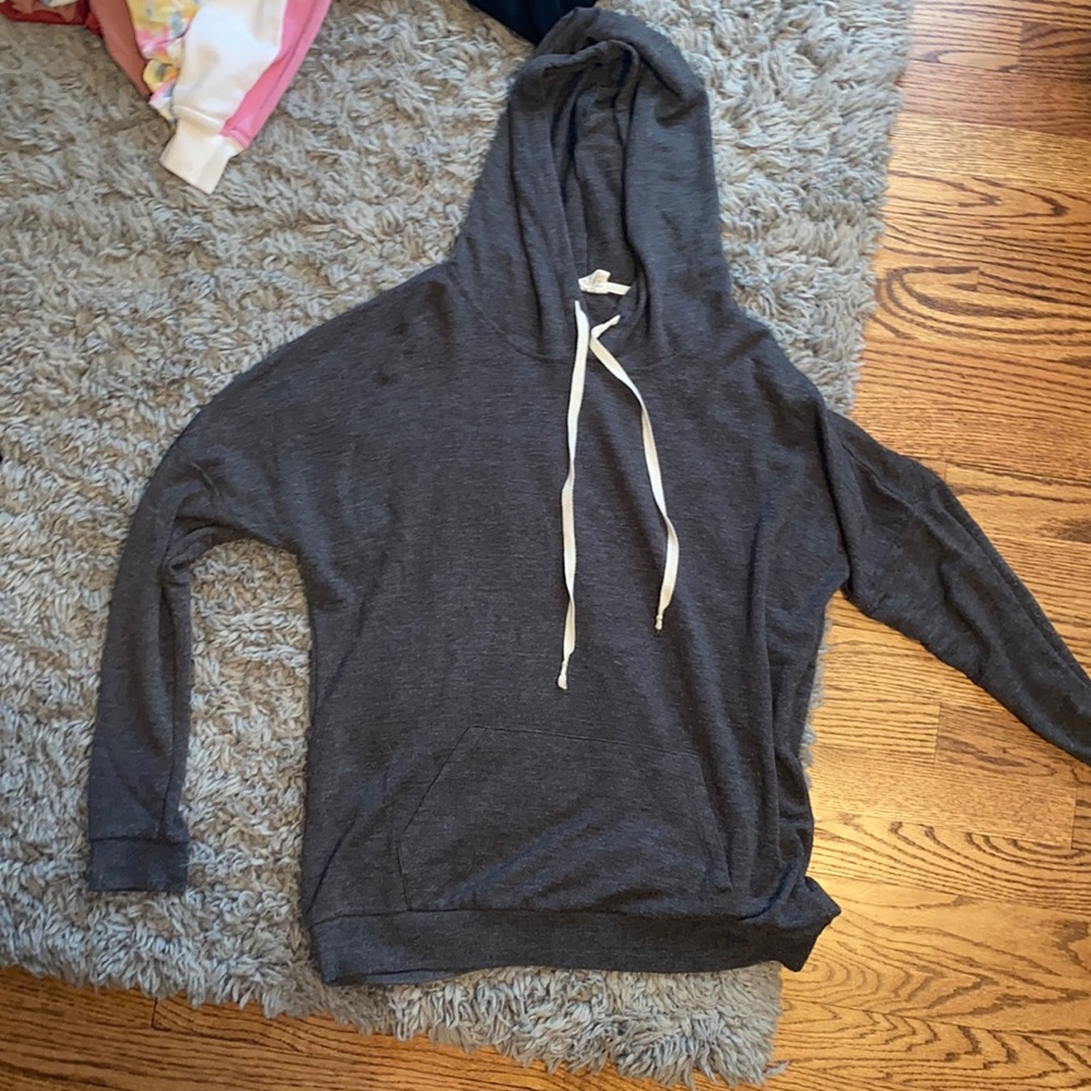 gray thin hoodie